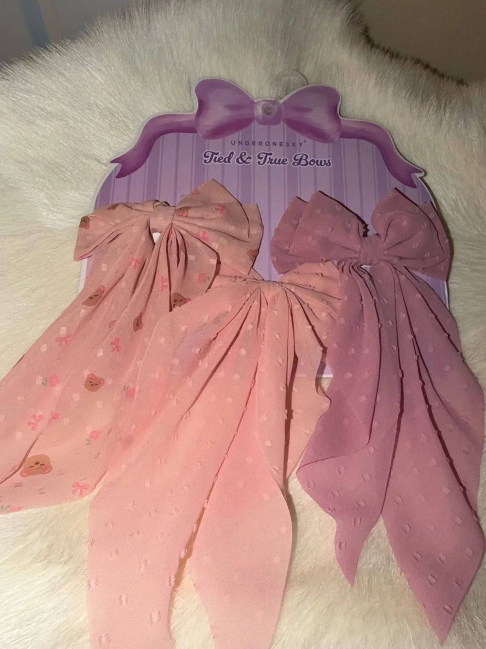 Kids Bow Hair Clips - Pink & Rose Pink